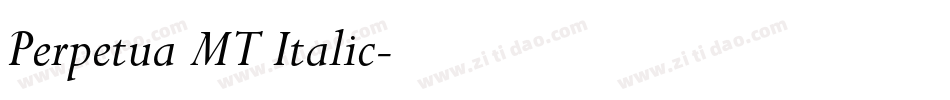 Perpetua MT Italic字体转换